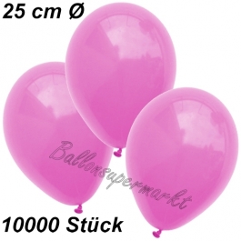 Luftballons 25 cm, Pink, 10000 Stück 