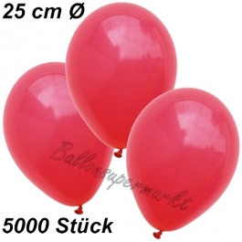 Luftballons 25 cm, Rot, 5000 Stück 