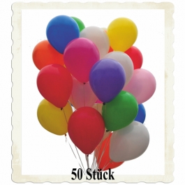 Luftballons Bunt Gemischt, 28-30 cm, 10 Stück, preiswert und günstig