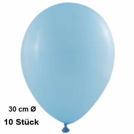 Luftballon Babyblau, Pastell, gute Qualität, 10 Stück