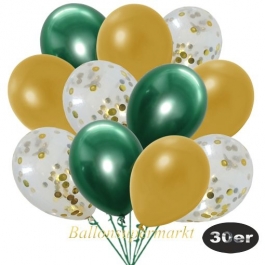 luftballons-30er-pack-10-gold-konfetti-und-10-metallic-gold-10-chrome-gruen