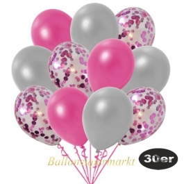luftballons-30er-pack-10-pink-konfetti-und-10-metallic-pink-10-metallic-silber