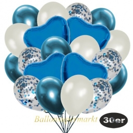 luftballons-30er-pack-9-hellblau-konfetti-und-9-metallic-perlmutt-8-chrome-blau-4-folienballons-blau