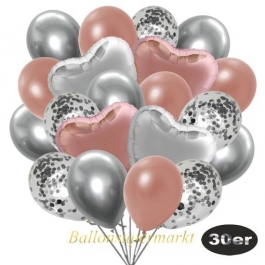 luftballons-30er-pack-9-silber-konfetti-und-9-metallic-rosegold-8-chrome-silber-2-folienballons-silber-2-folienballons-rosegold