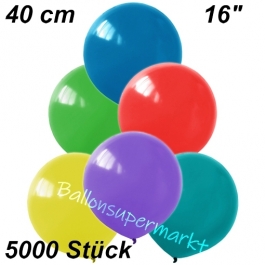 Luftballons 40 cm, Bunt gemischt, 5000 Stück