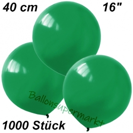 Luftballons 40 cm, Dunkelgrün, 1000 Stück