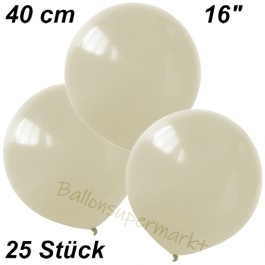 Luftballons 40 cm, Elfenbein, 25 Stück