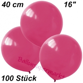 Luftballons 40 cm, Fuchsia, 100 Stück