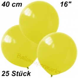 Luftballons 40 cm, Gelb, 25 Stück