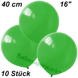 Luftballons 40 cm, Grün, 10 Stück