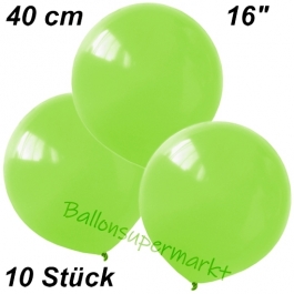 Luftballons 40 cm, Limonengrün, 10 Stück