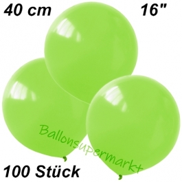 Luftballons 40 cm, Limonengrün, 100 Stück