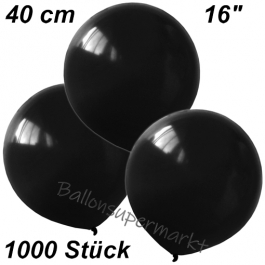 Luftballons 40 cm, Schwarz, 1000 Stück