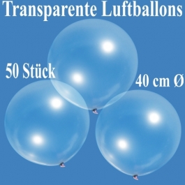 Luftballons, transparent, 40 cm, 50 Stück