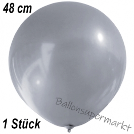 Großer Luftballon, 48-51 cm, Silber