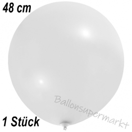 Großer Luftballon, 48-51 cm, Weiß