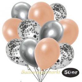luftballons-50er-pack-15-silber-konfetti-und-18-metallic-lachs-17-chrome-silber