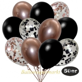 luftballons-50er-pack-8-rosegold-7-schwarz-konfetti-und-18-metallic-schwarz-17-chrome-rosegold
