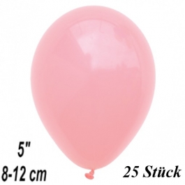 Luftballons 12 cm, Babyrosa, 25 Stück