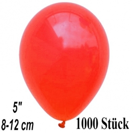 Luftballons 12 cm, Korallenrot, 1000 Stück