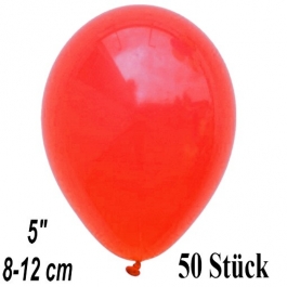 Luftballons 12 cm, Korallenrot, 50 Stück