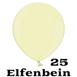 Mini Perlmutt Luftballons, 8-12 cm, 25 Stück, Elfenbein