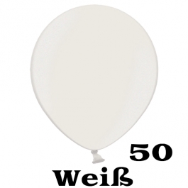 Mini Perlmutt Luftballons, 8-12 cm, 50 Stück, Weiß