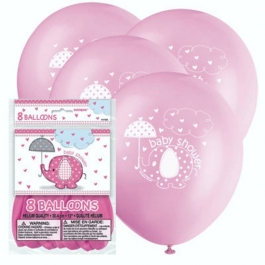Luftballons Baby Shower, Pink