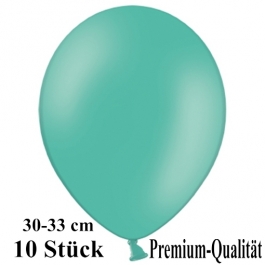 Premium Luftballons aus Latex, 30 cm - 33 cm, aquamarin, 10 Stück