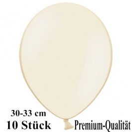Premium Luftballons aus Latex, 30 cm - 33 cm, elfenbein, 10 Stück
