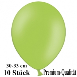 Premium Luftballons aus Latex, 30 cm - 33 cm, hellgrün, 10 Stück