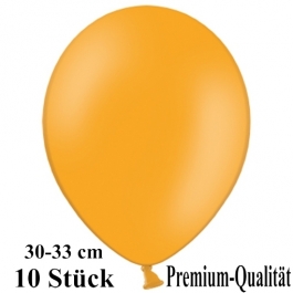 Premium Luftballons aus Latex, 30 cm - 33 cm, mandarin-orange, 10 Stück