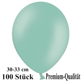 Premium Luftballons aus Latex, 30 cm - 33 cm, mintgrün, 100 Stück