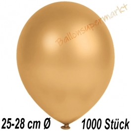 Metallic Luftballons in Gold, 25-28 cm, 1000 Stück