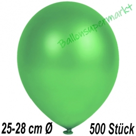 Metallic Luftballons in Grün, 25-28 cm, 500 Stück