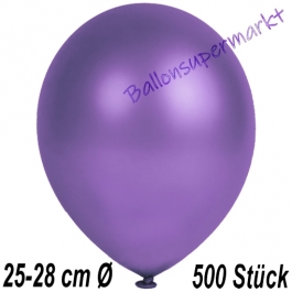 Metallic Luftballons in Violett, 25-28 cm, 500 Stück