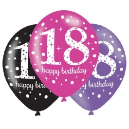Pink Celebration 18, Luftballons zum 18. Geburtstag