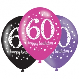Pink Celebration 60, Luftballons zum 60. Geburtstag