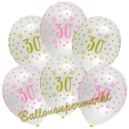 Pink Chic 30, Luftballons zum 30. Geburtstag