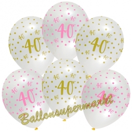 Pink Chic 40, Luftballons zum 40. Geburtstag