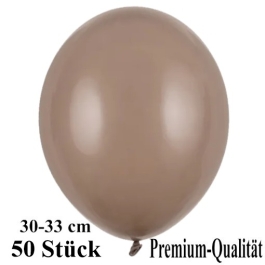 Premium Luftballons aus Latex, 30 cm - 33 cm, capuccino 50 Stück