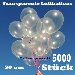 Luftballons Transparent, 30 cm, 500 Stück
