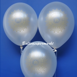 Luftballons zu Konfirmation und Kommunion, IHS, 10 Stück