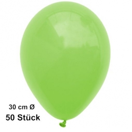 Luftballon Apfelgrün, Pastell, gute Qualität, 50 Stück