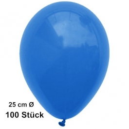 Luftballons Blau, 25 cm, 100 Stück, preiswert und günstig