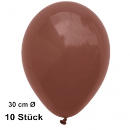 Luftballon Braun, Maroon, Pastell, gute Qualität, 10 Stück