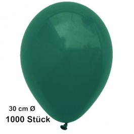 Luftballon Dunkelgrün, Pastell, gute Qualität, 1000 Stück