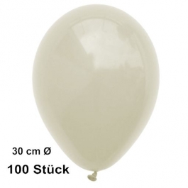 Luftballon Elfenbein, Pastell, gute Qualität, 100 Stück