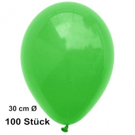 Luftballon Grün, Pastell, gute Qualität, 100 Stück
