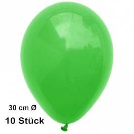 Luftballon Grün, Pastell, gute Qualität, 10 Stück